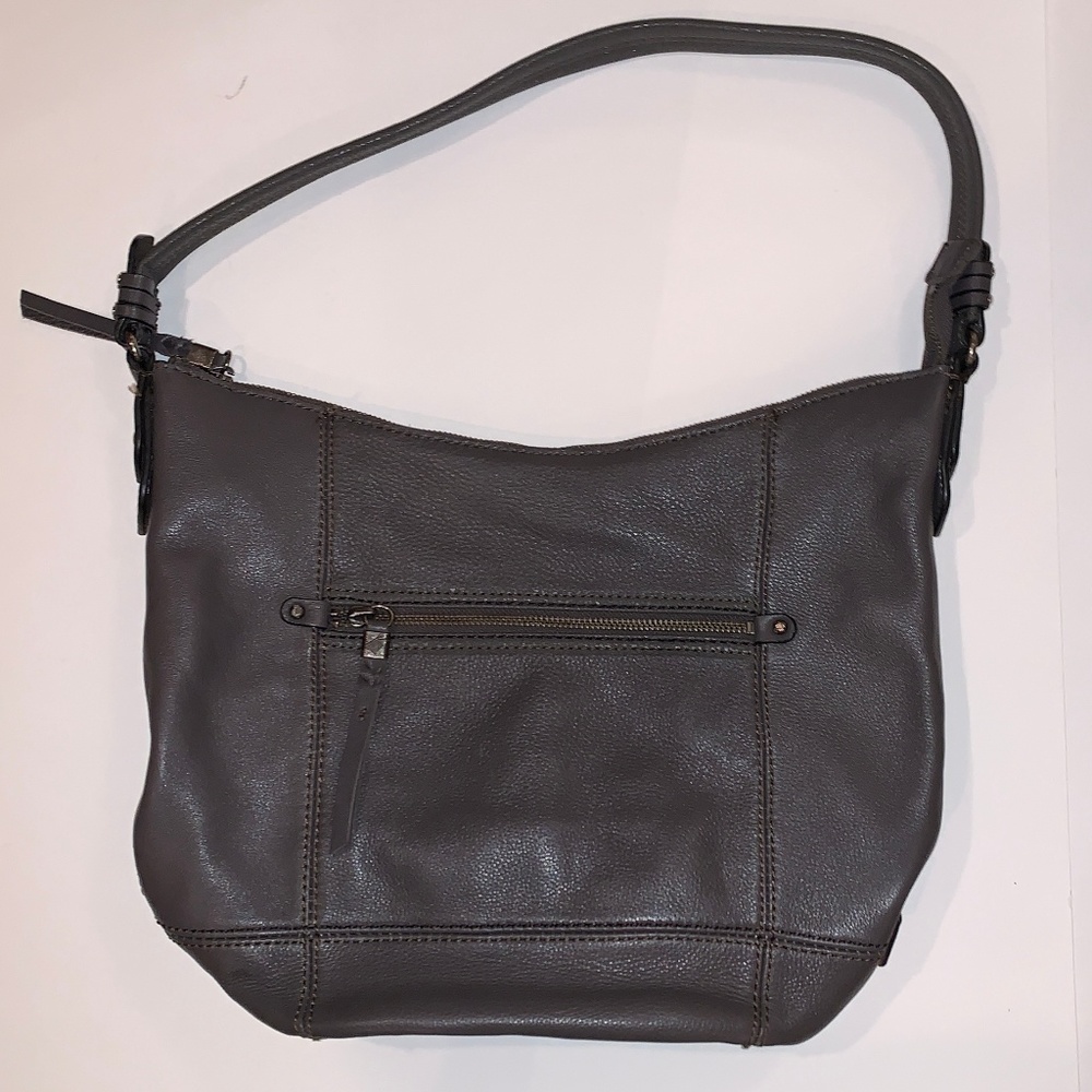 the SAK Dark Gray Leather Shoulder Bag